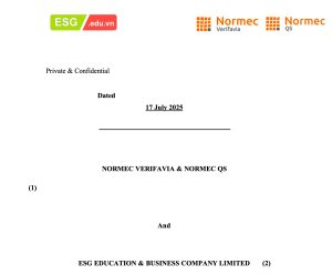 ESG Education & Business trân trọng công bố sự hợp tác giữa chúng tôi và Normec Verifavia và Normec QS — hai tổ chức thuộc tập đoàn Normec Group